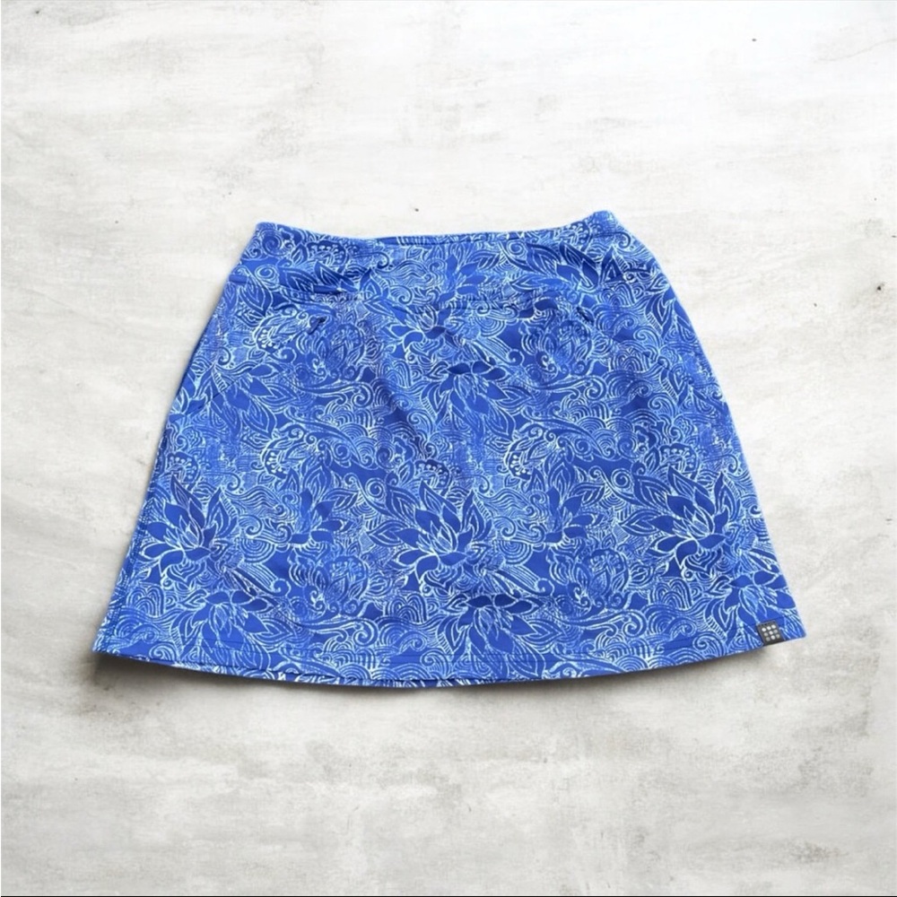 TITLE NINE Dream Swing Athletic Skort Blue Floral Womens Size XS